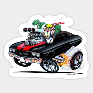 MONSTER MUSCLE Black n Red Vince Crains High Octane Art! Sticker